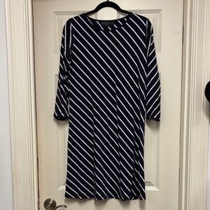 Duffield Lane Diagonal Stripe Long Sleeve Dress